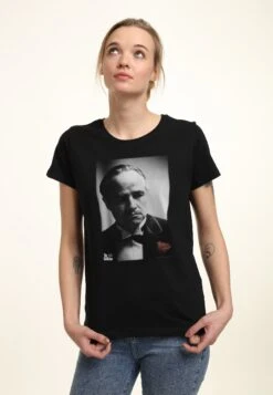 Henry Tiger The Godfather Corleone Rose - T-Shirt Print - Black