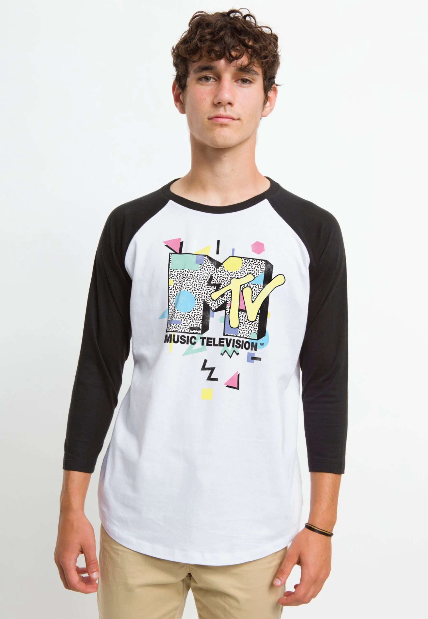 Henry Tiger Mtv Got 90S - Longsleeve - White Black - Afbeelding 4