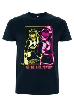 Henry Tiger Power Rangers Go Girl Power - T-Shirt Print - Navy Blue