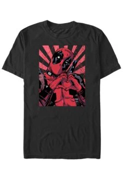 Henry Tiger Deadpool Closeheart Pool - T-Shirt Print - Black