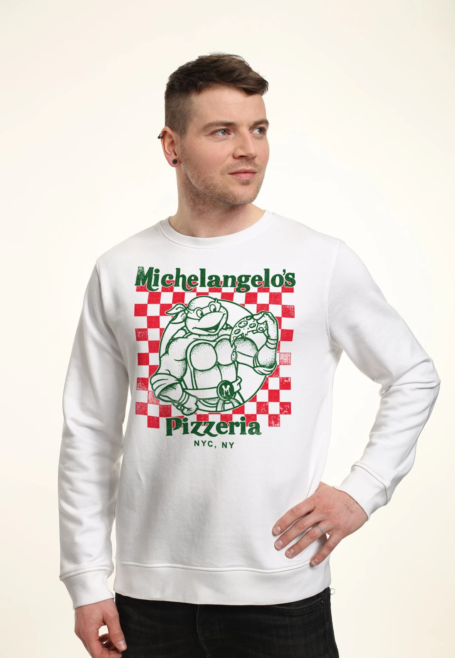 Henry Tiger Nickelodeon Mikeys Pizza - Sweater - White - Afbeelding 3