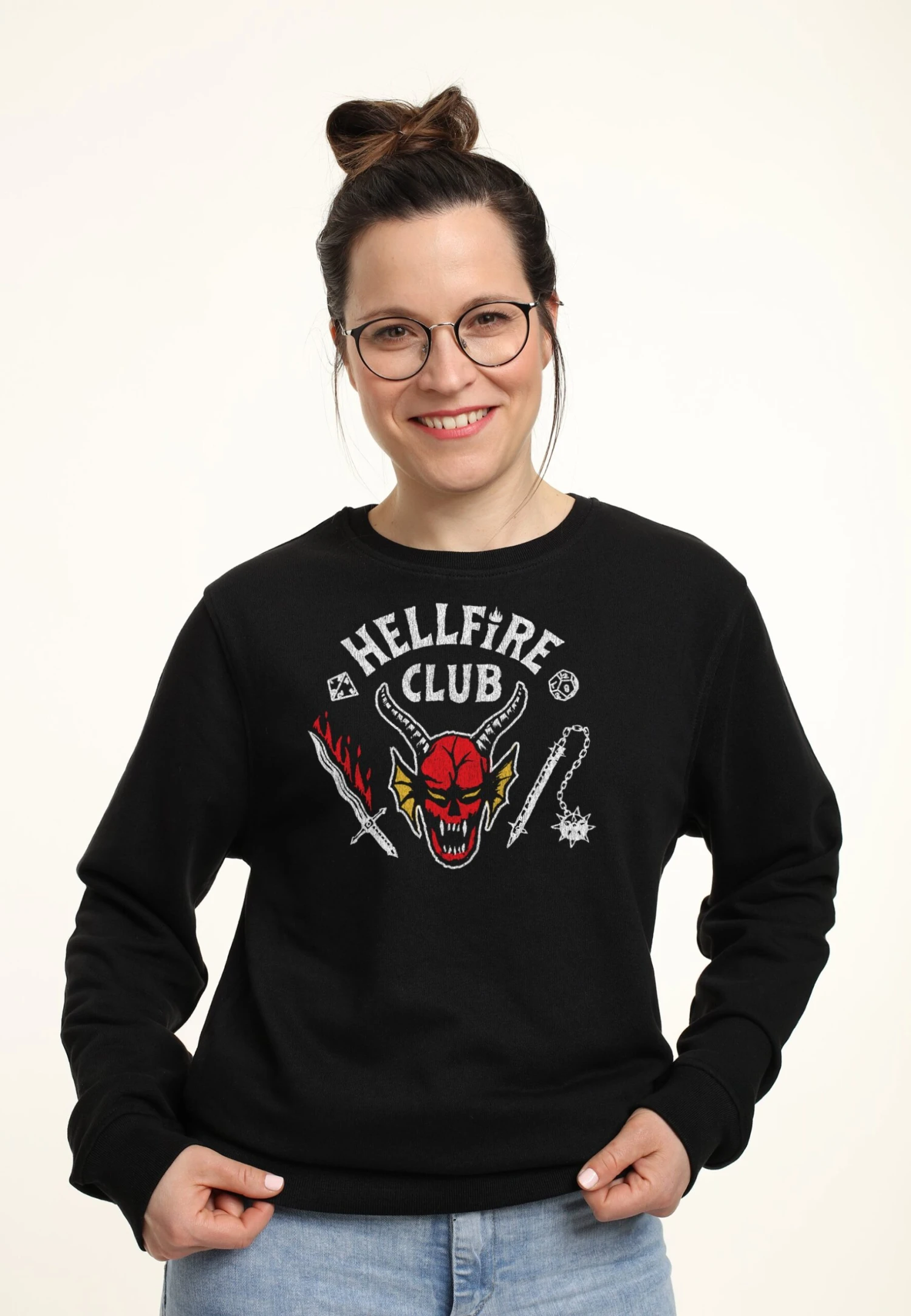 Henry Tiger Stranger Things Hellfire Cut - Sweater - Black