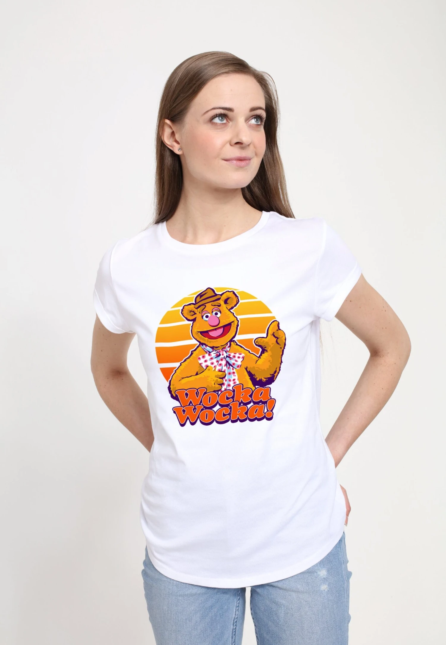 Henry Tiger Muppets Fozzie - T-Shirt Print - White - Afbeelding 4