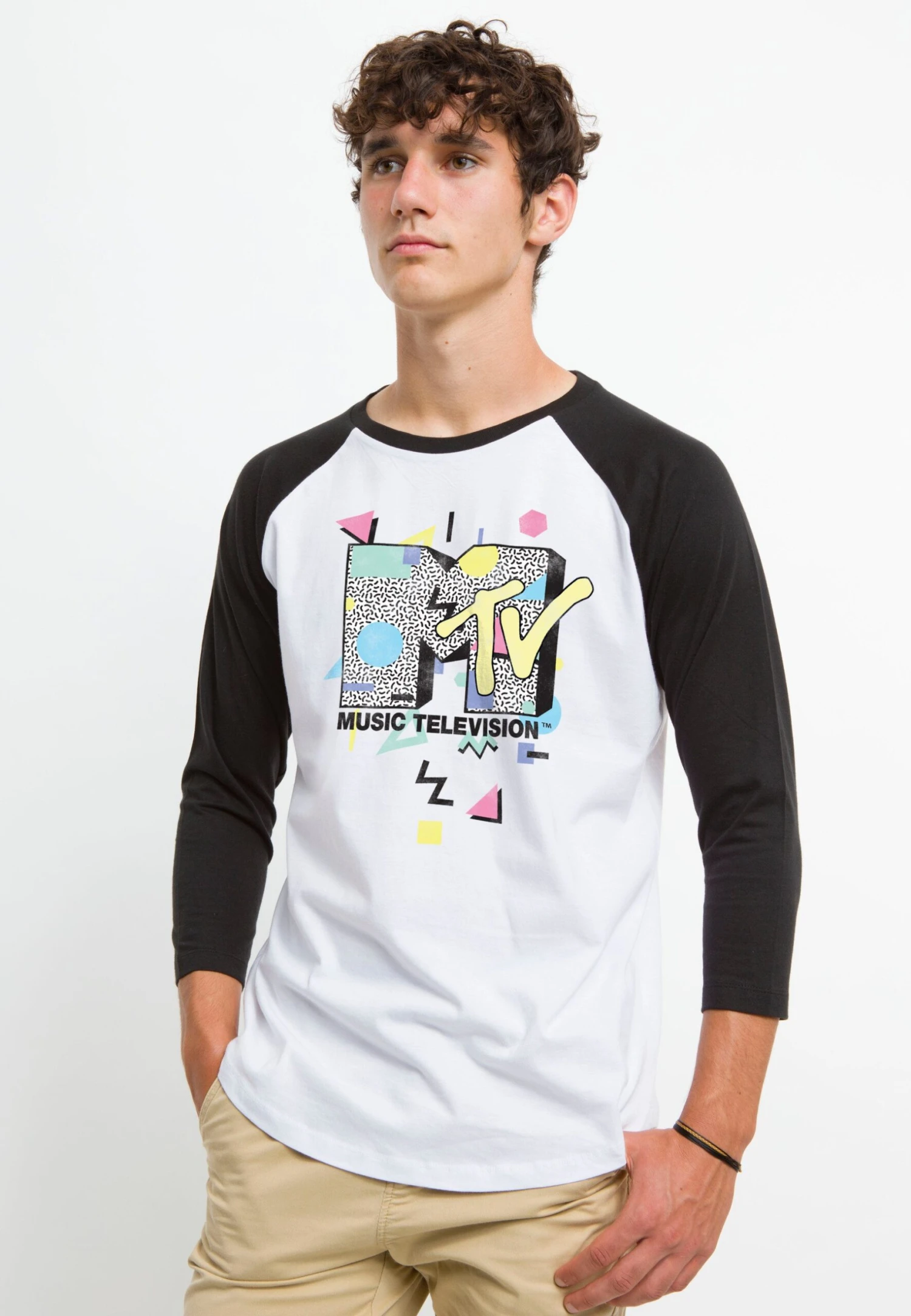 Henry Tiger Mtv Got 90S - Longsleeve - White Black - Afbeelding 5