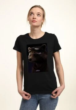 Henry Tiger Avengers: Endgame Rocket Avenge - T-Shirt Print - Black