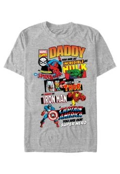 Henry Tiger Avengers Classic Ultimate Dad - T-Shirt Print - Heather Grey