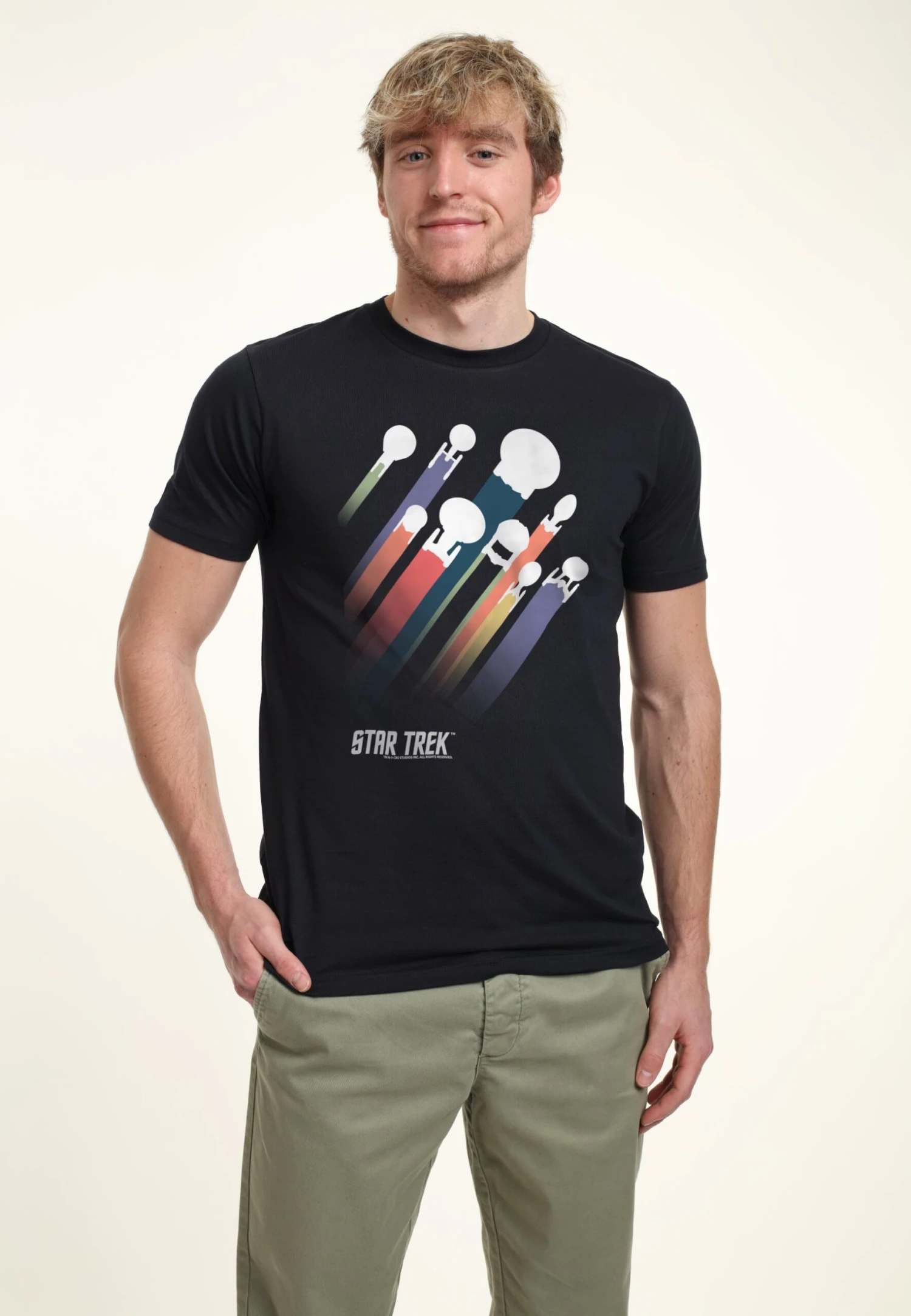 Henry Tiger Star Trek Ship Streaks - T-Shirt Print - Navy Blue - Afbeelding 3