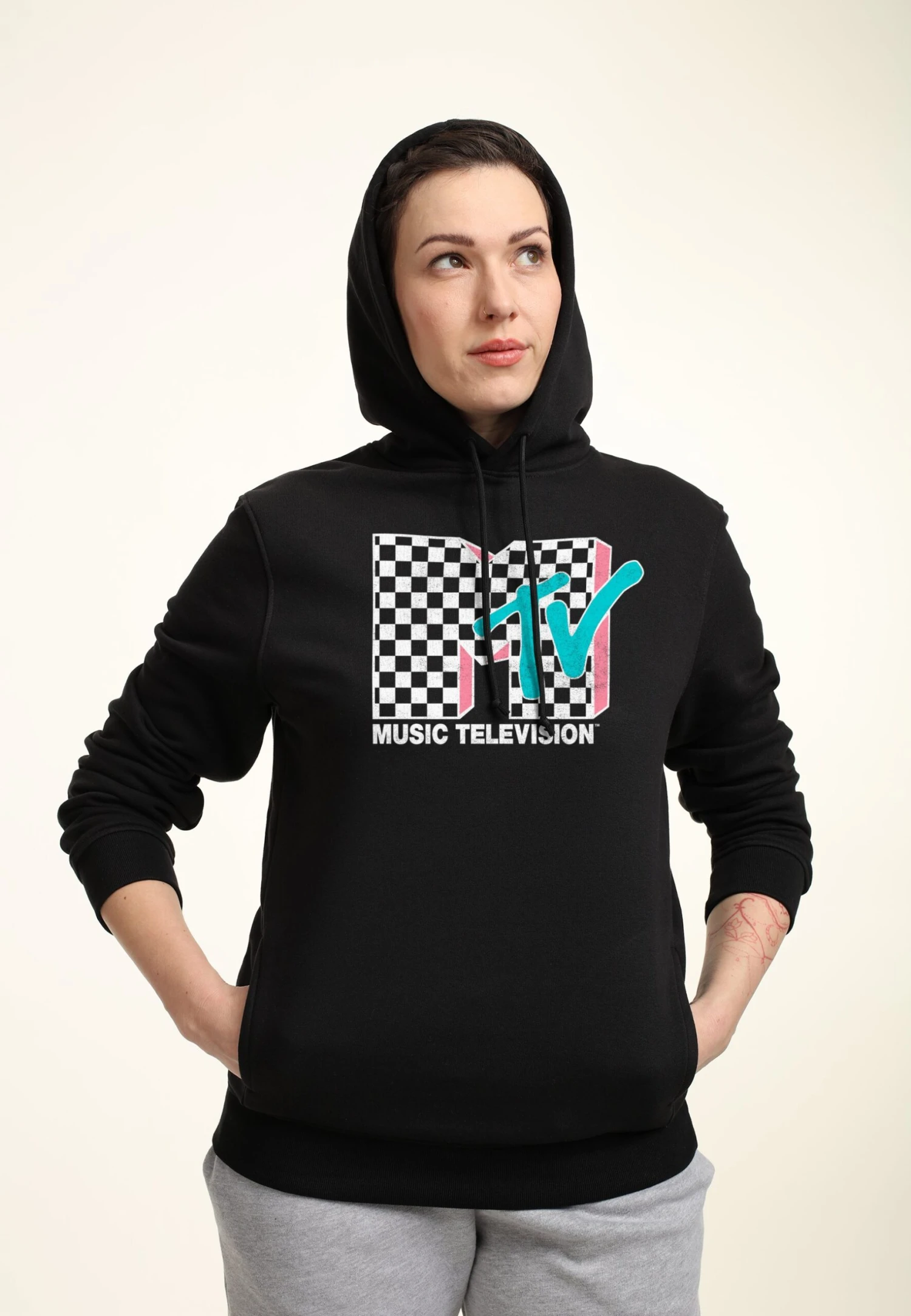 Henry Tiger Mtv Checkered Mtv Inverse - Hoodie - Black