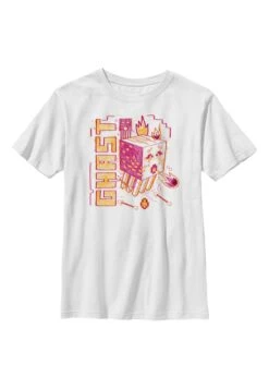 Henry Tiger Minecraft Acid Sketch Ghast - T-Shirt Print - White