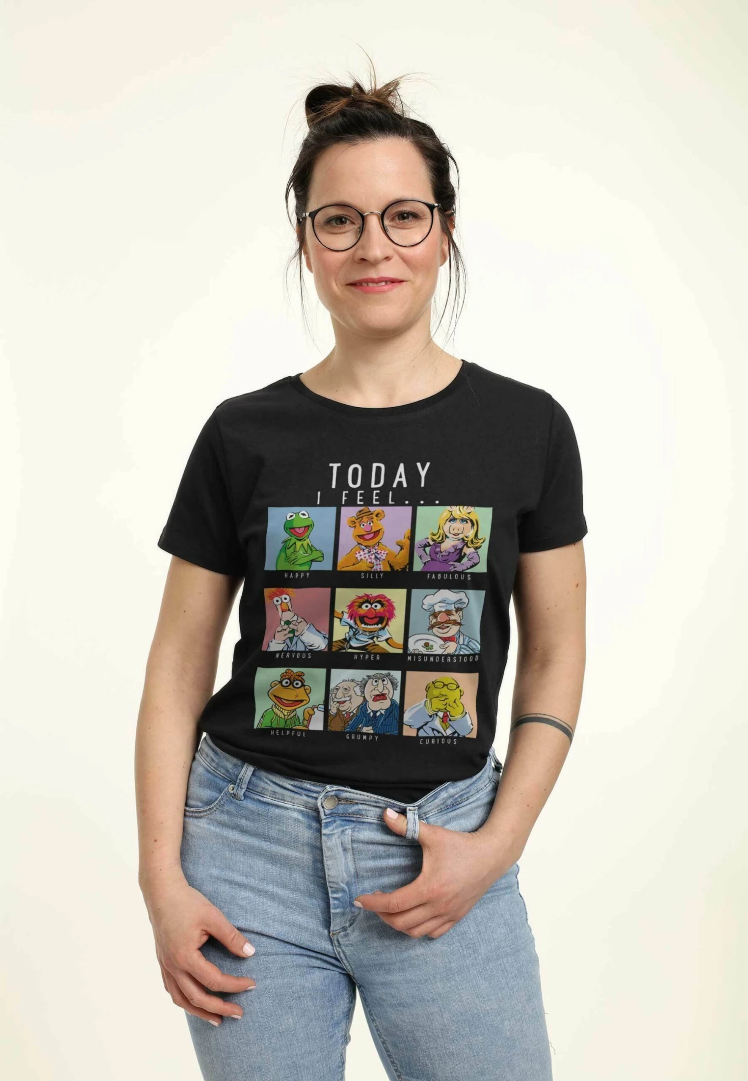 Henry Tiger Muppets Muppet Mood - T-Shirt Print - Black - Afbeelding 5