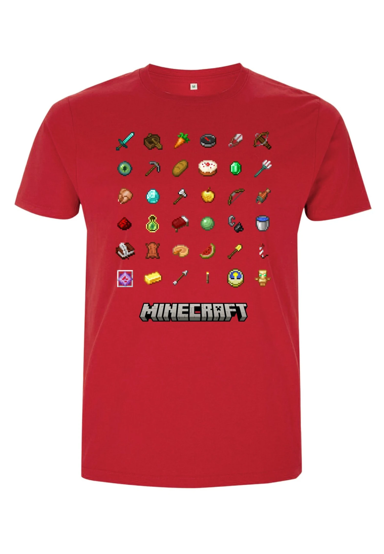 Henry Tiger Minecraft Items Textbook - T-Shirt Print - Red - Afbeelding 5