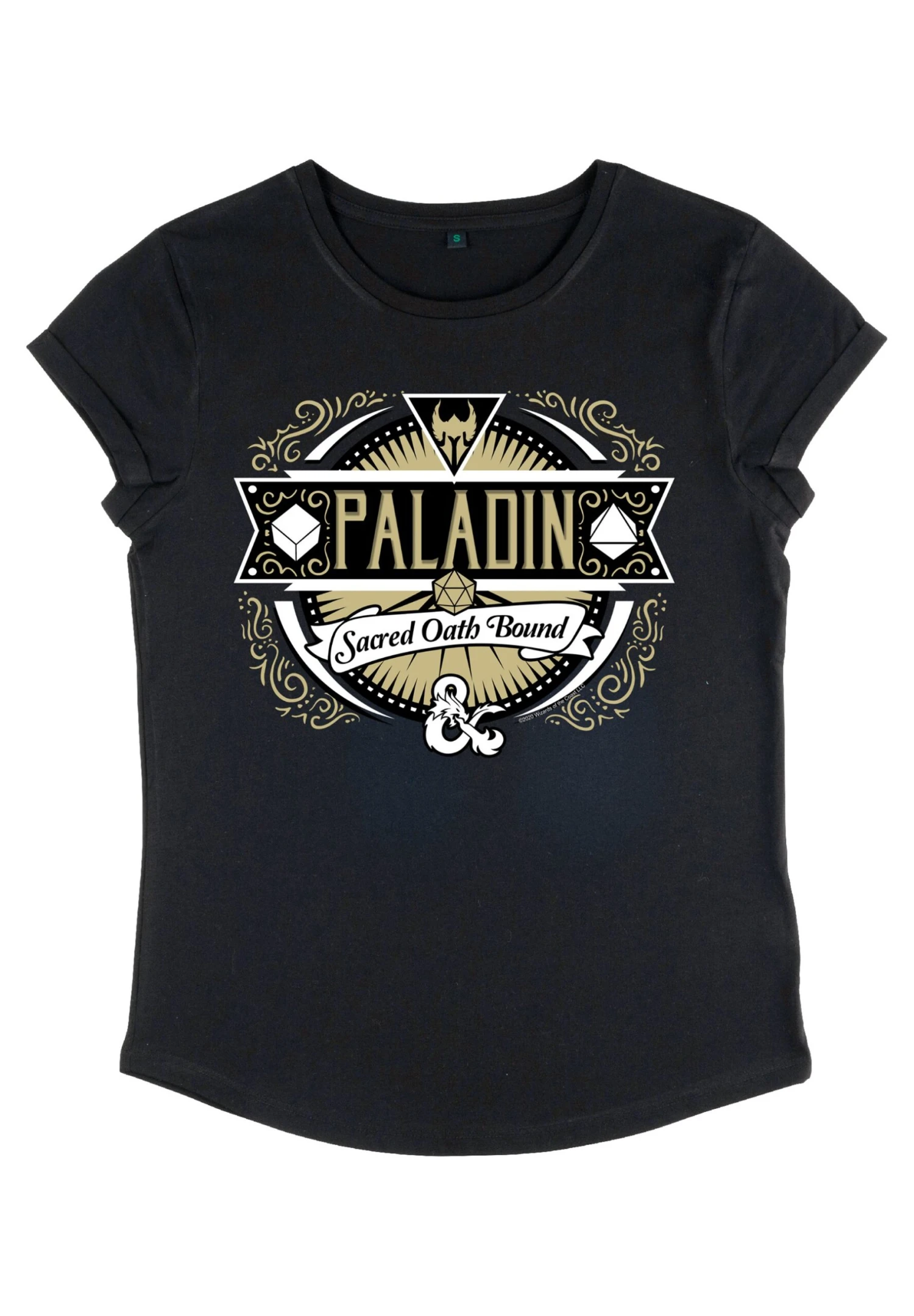 Henry Tiger Dungeons & Dragons Paladin Label - T-Shirt Print - Black - Afbeelding 4