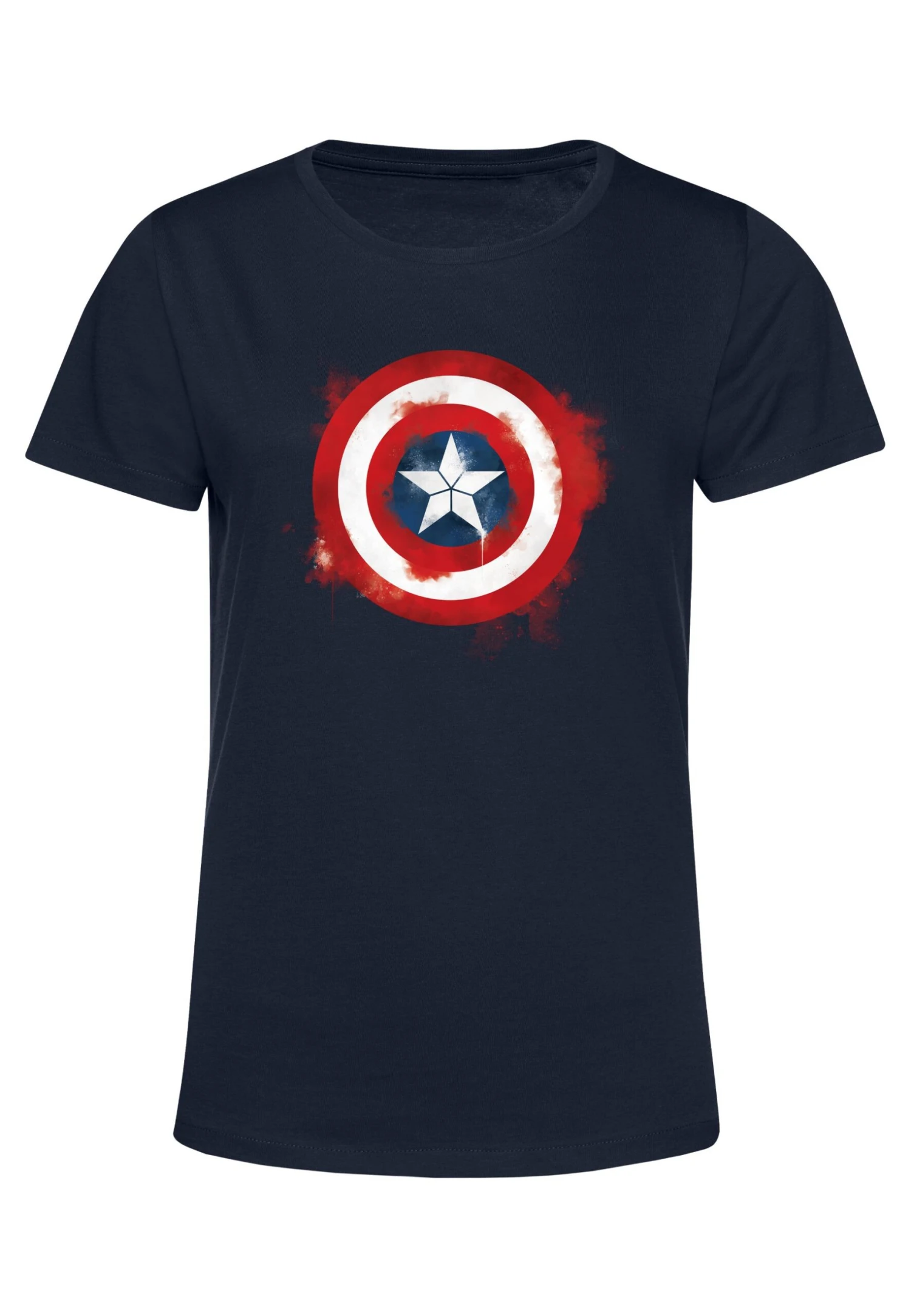 Henry Tiger Avengers: Endgame Captain America Spray Logo - T-Shirt Print - Navy Blue - Afbeelding 5