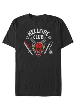 Henry Tiger Stranger Things Hellfire Cut - T-Shirt Print - Black