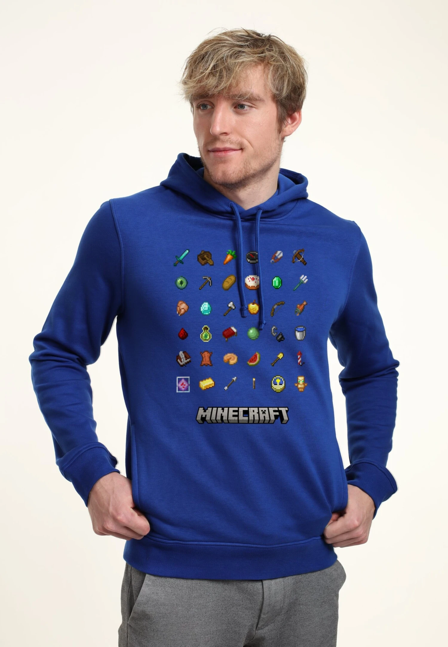 Henry Tiger Minecraft Items Textbook - Hoodie - Royal Blue - Afbeelding 3