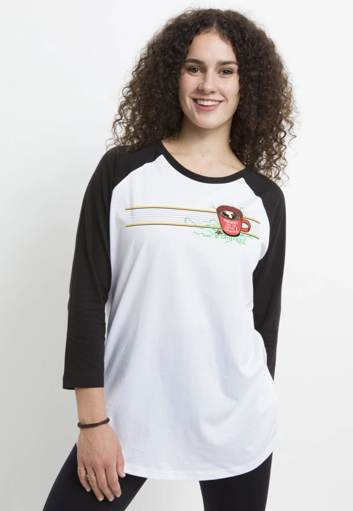 Henry Tiger Stranger Things Mornings Mug - Longsleeve - White Black - Afbeelding 3