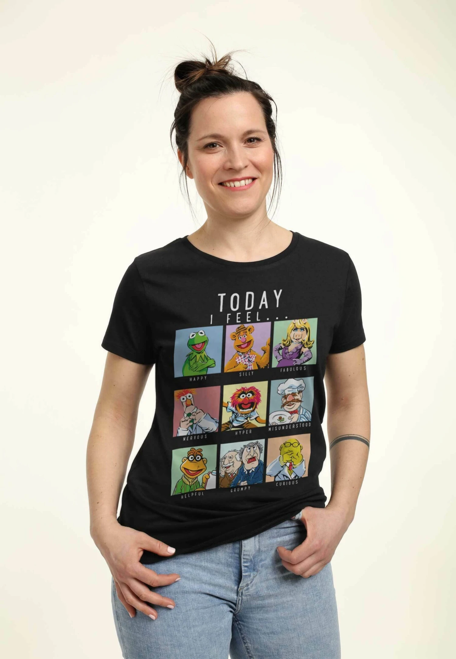 Henry Tiger Muppets Muppet Mood - T-Shirt Print - Black - Afbeelding 4