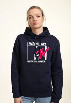 Henry Tiger Mtv Want Logo - Hoodie - Navy Blue