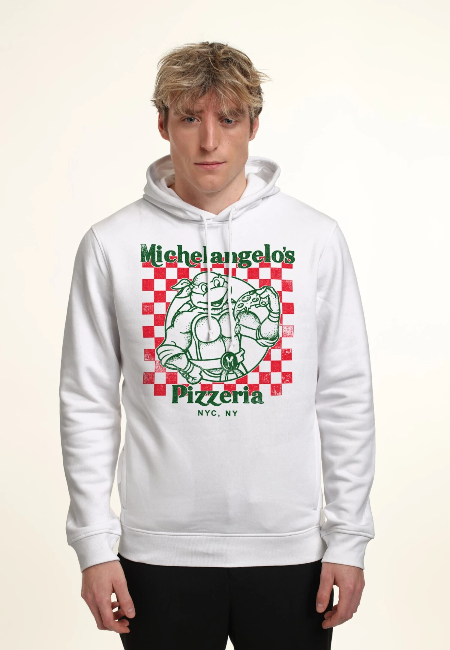 Henry Tiger Nickelodeon Mikeys Pizza - Hoodie - White - Afbeelding 4