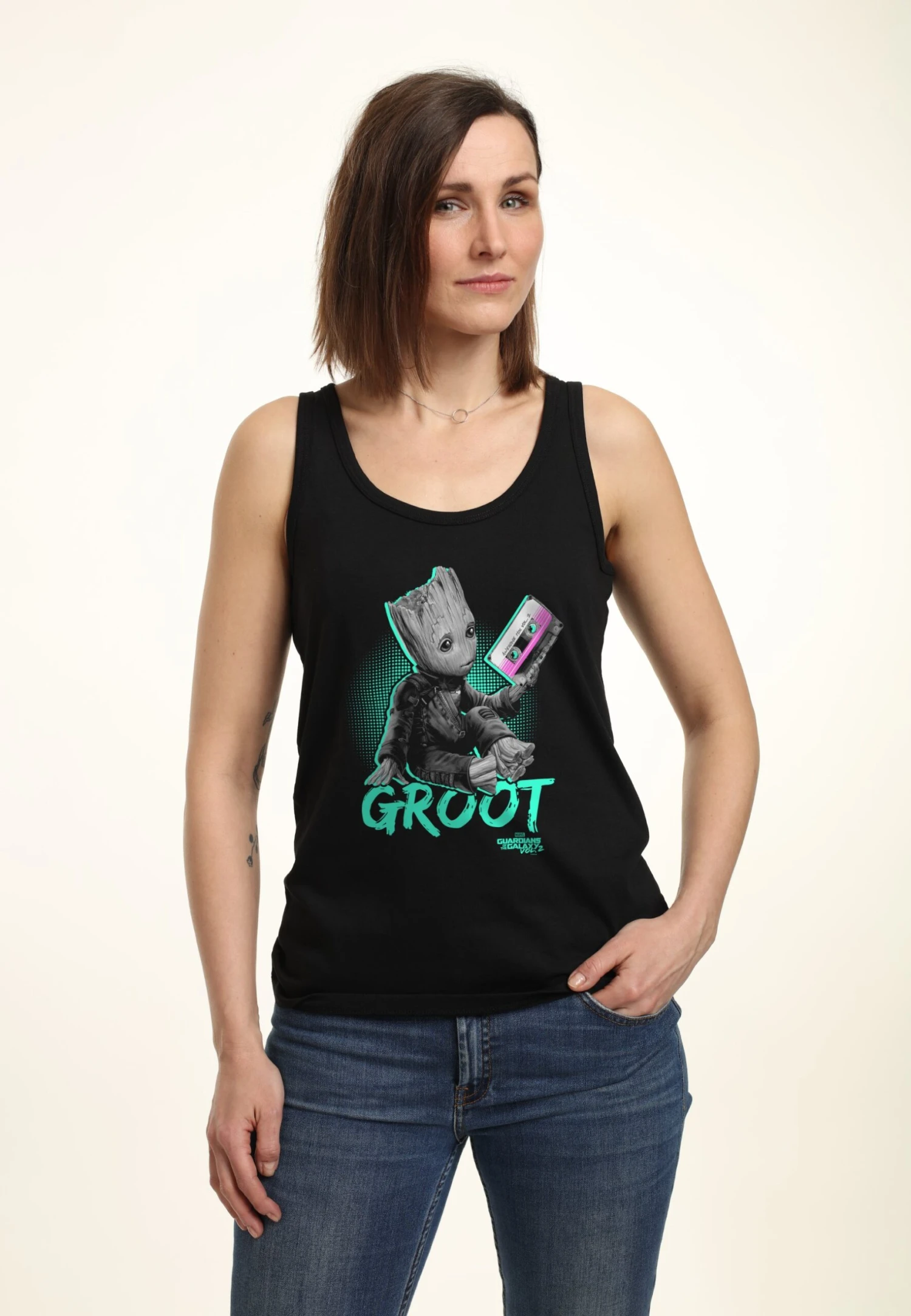 Henry Tiger I Am Groot Neon Baby Groot - Top - Black - Afbeelding 3