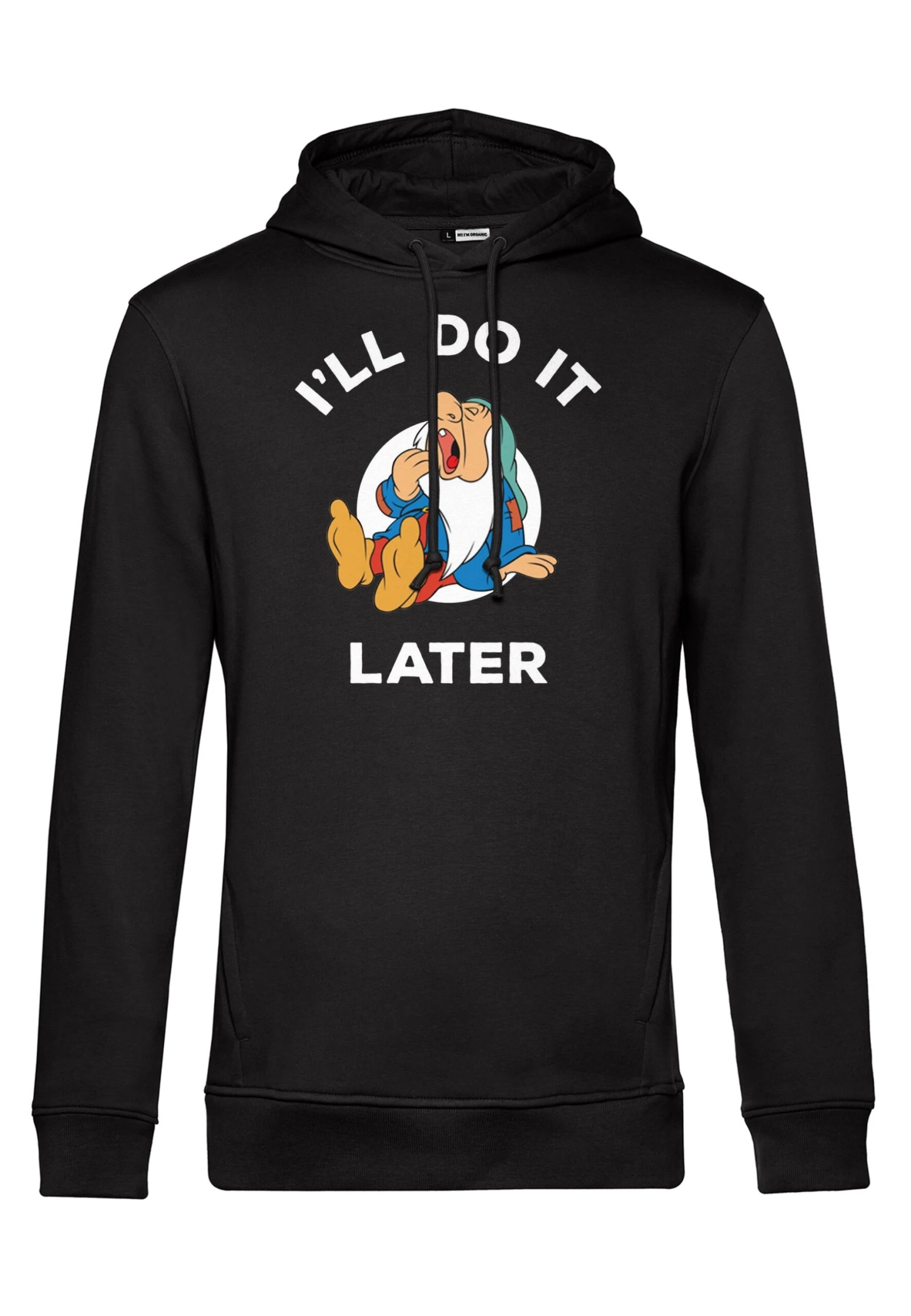 Henry Tiger Snow White Do It Later - Hoodie - Black - Afbeelding 3