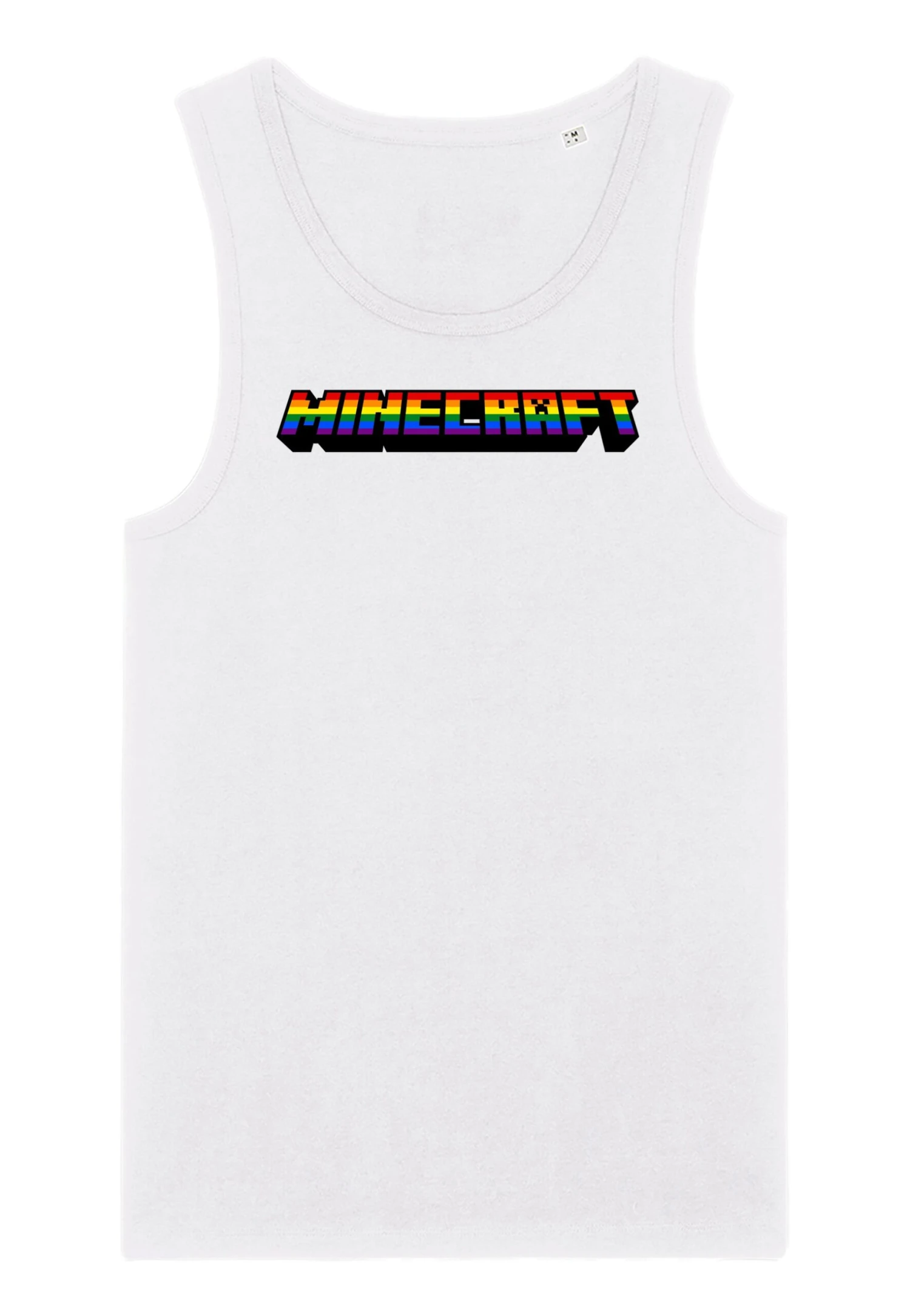 Henry Tiger Minecraft Mc Rainbow Logo Tank - Top - White - Afbeelding 4