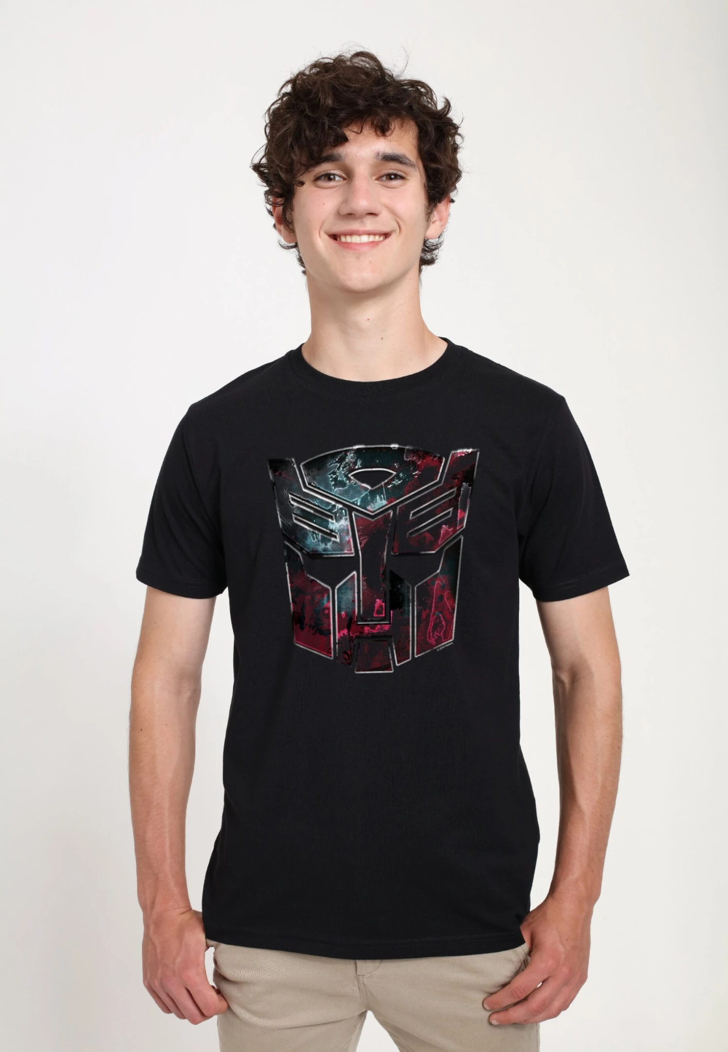 Henry Tiger Transformers Autobot Face Badge - T-Shirt Print - Black