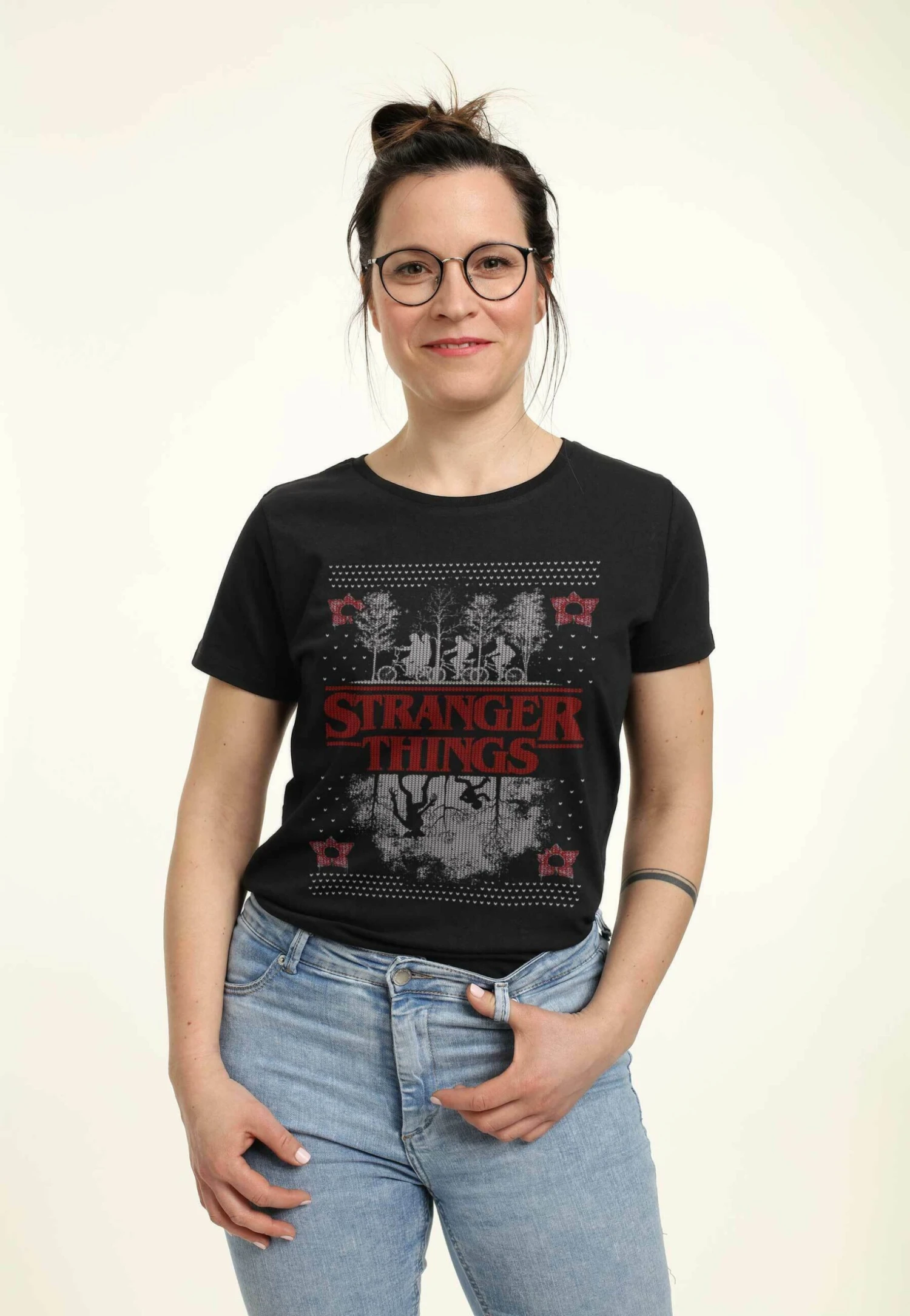 Henry Tiger Stranger Things Upsidedown Ugly- T-Shirt Print - Black - Afbeelding 4