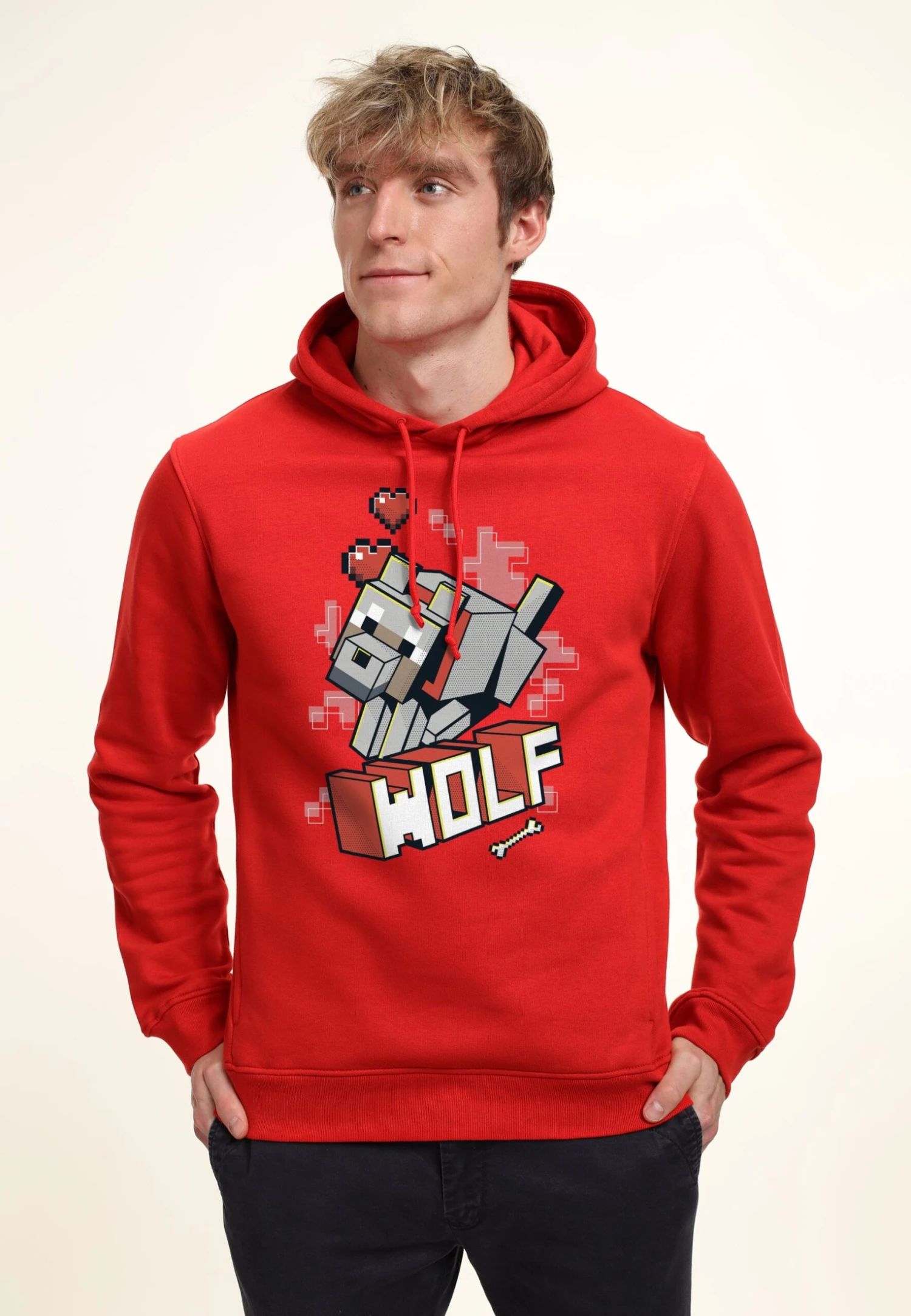 Henry Tiger Minecraft Wolf Hero - Hoodie - Red
