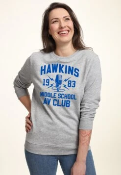 Henry Tiger Stranger Things Hawkins Av Club - Sweater - Heather Grey
