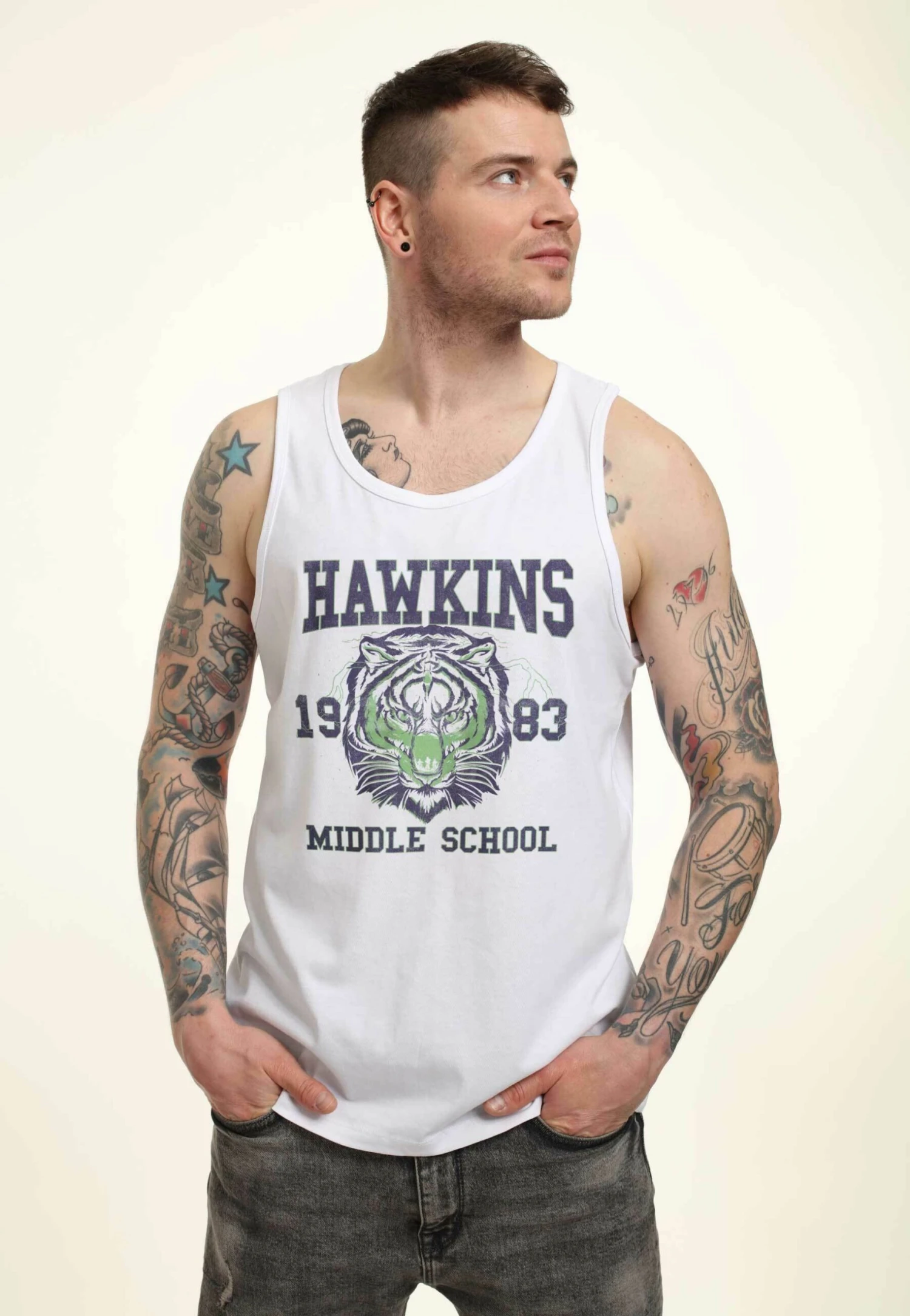 Henry Tiger Stranger Things Tiger Sep - Top - White - Afbeelding 3