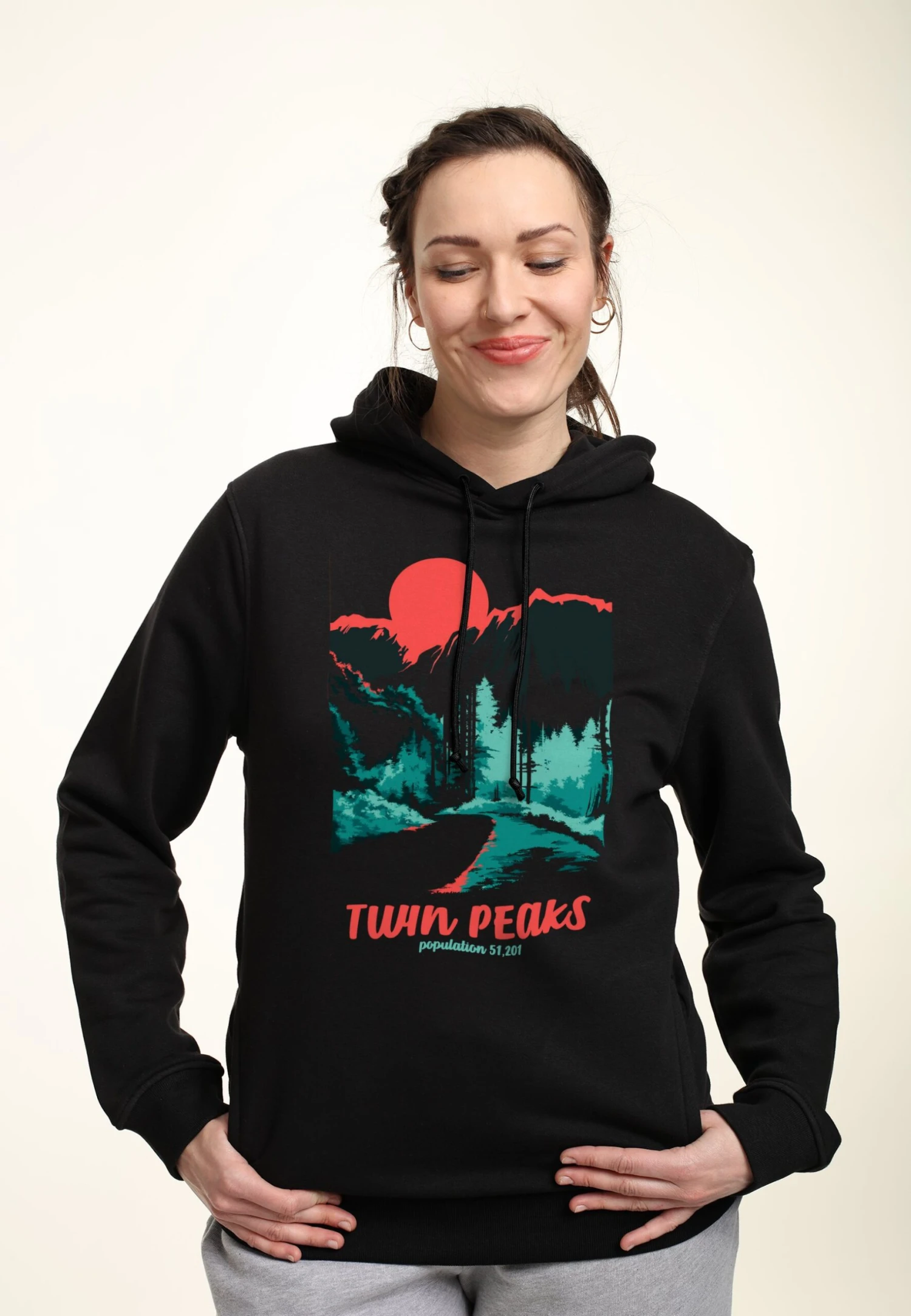 Henry Tiger Twin Peaks Parks Poster - Hoodie - Black