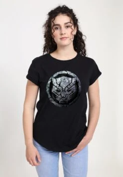 Henry Tiger Avengers Classic Stone Panther - T-Shirt Print - Black