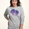 Henry Tiger Avatar 2 Avatar Face Heart - Sweater - Heather Grey