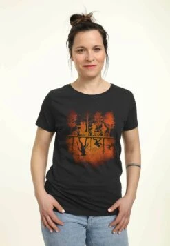 Henry Tiger Stranger Things Upside Down Pumpkin - T-Shirt Print - Black