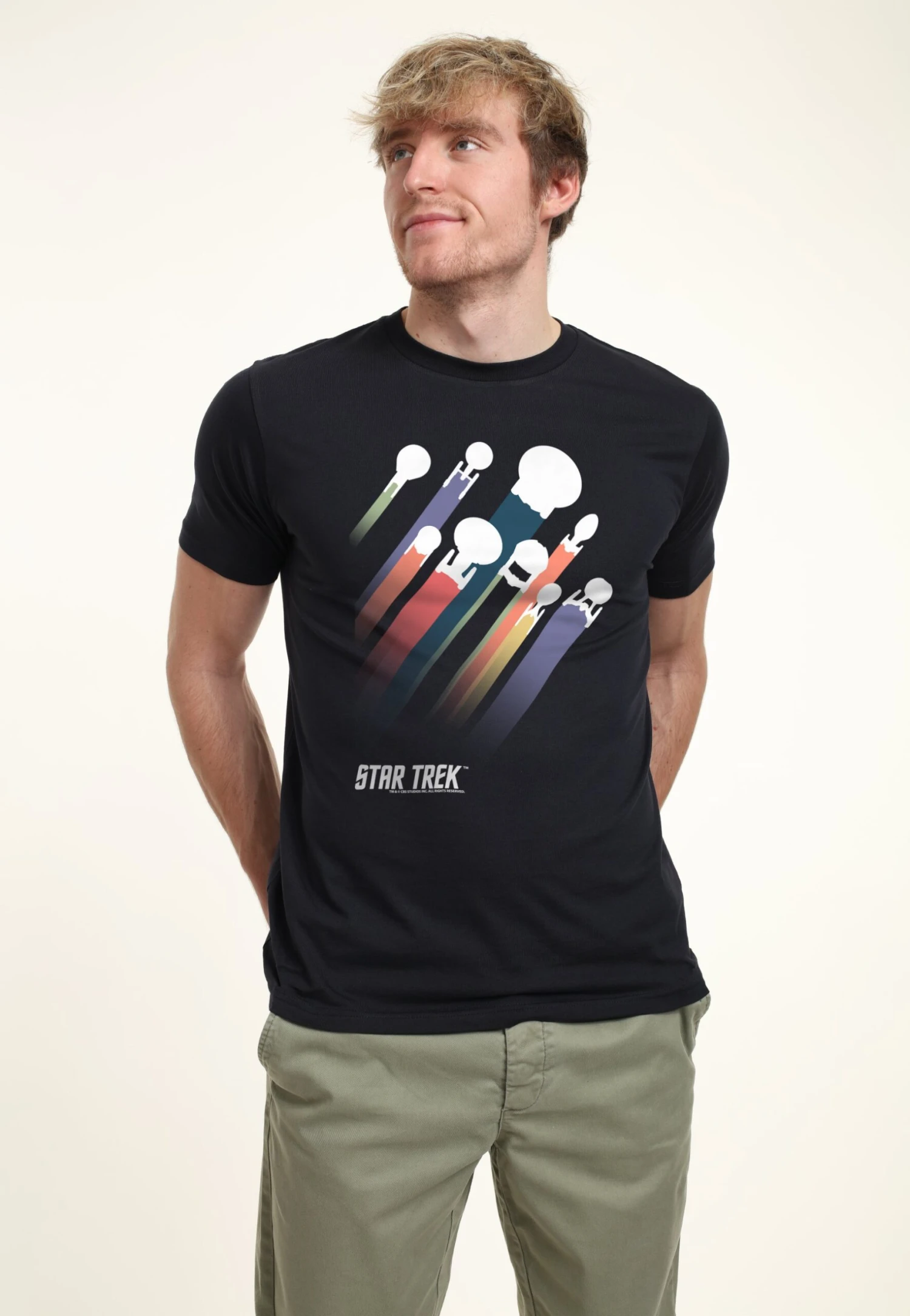 Henry Tiger Star Trek Ship Streaks - T-Shirt Print - Navy Blue - Afbeelding 4