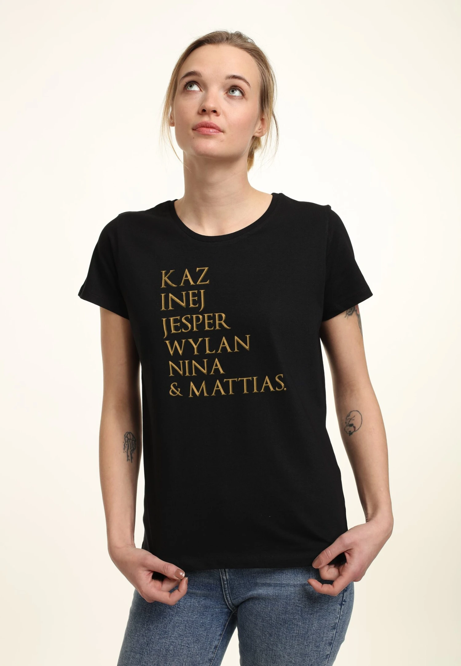 Henry Tiger Shadow And Bone Six Of Crows Character Stack - T-Shirt Print - Black