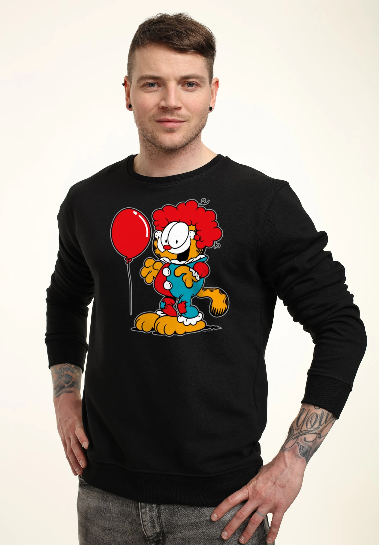 Henry Tiger Garfield The Clown - Sweater - Black - Afbeelding 3