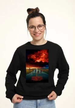 Henry Tiger Stranger Things Demogorgon Cloud Poster - Sweater - Black