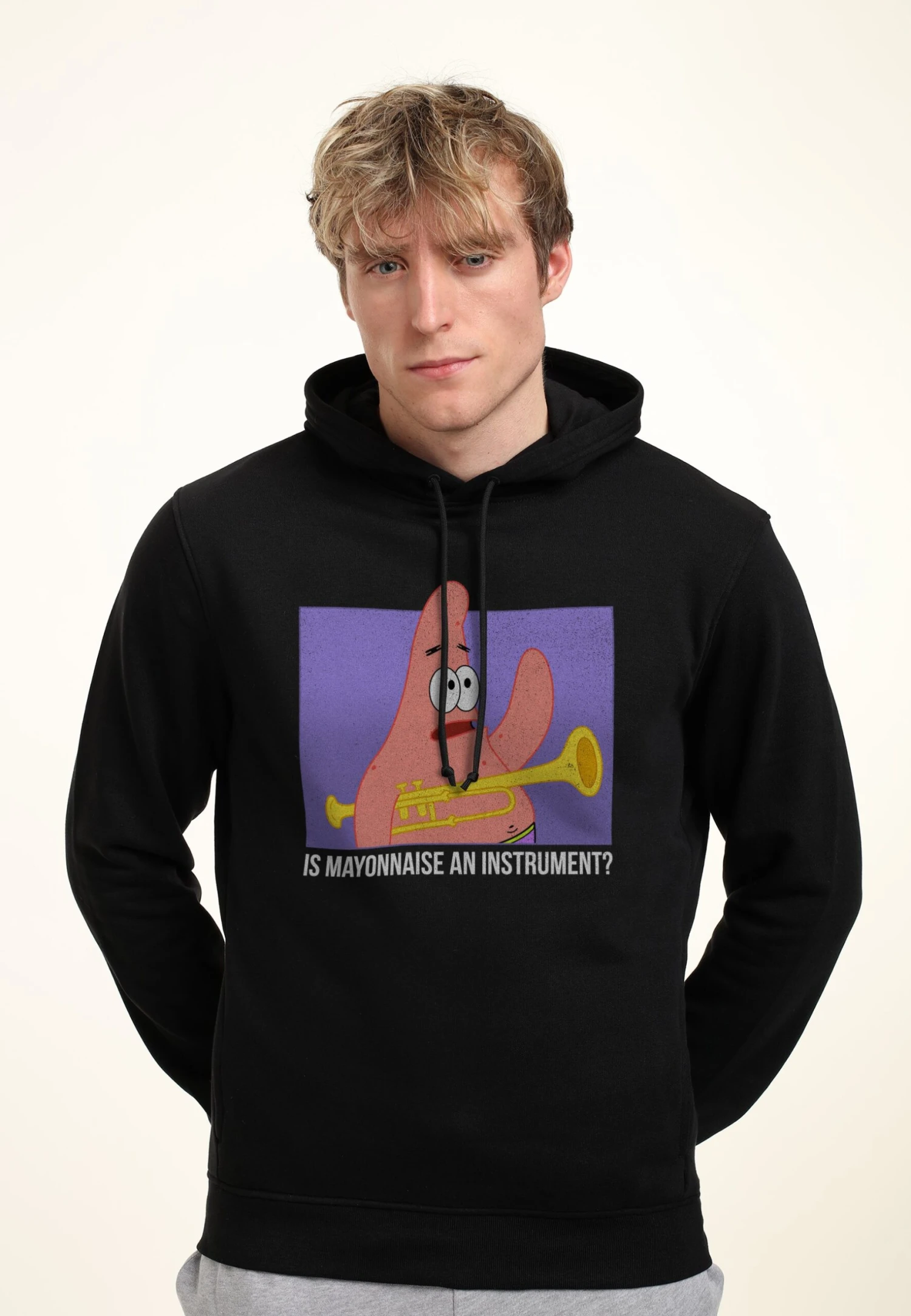 Henry Tiger Spongebob Squarepants Mayonnaise - Hoodie - Black - Afbeelding 3