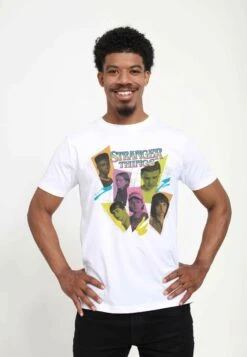 Henry Tiger Stranger Things Character Tones Unisex - T-Shirt Print - White