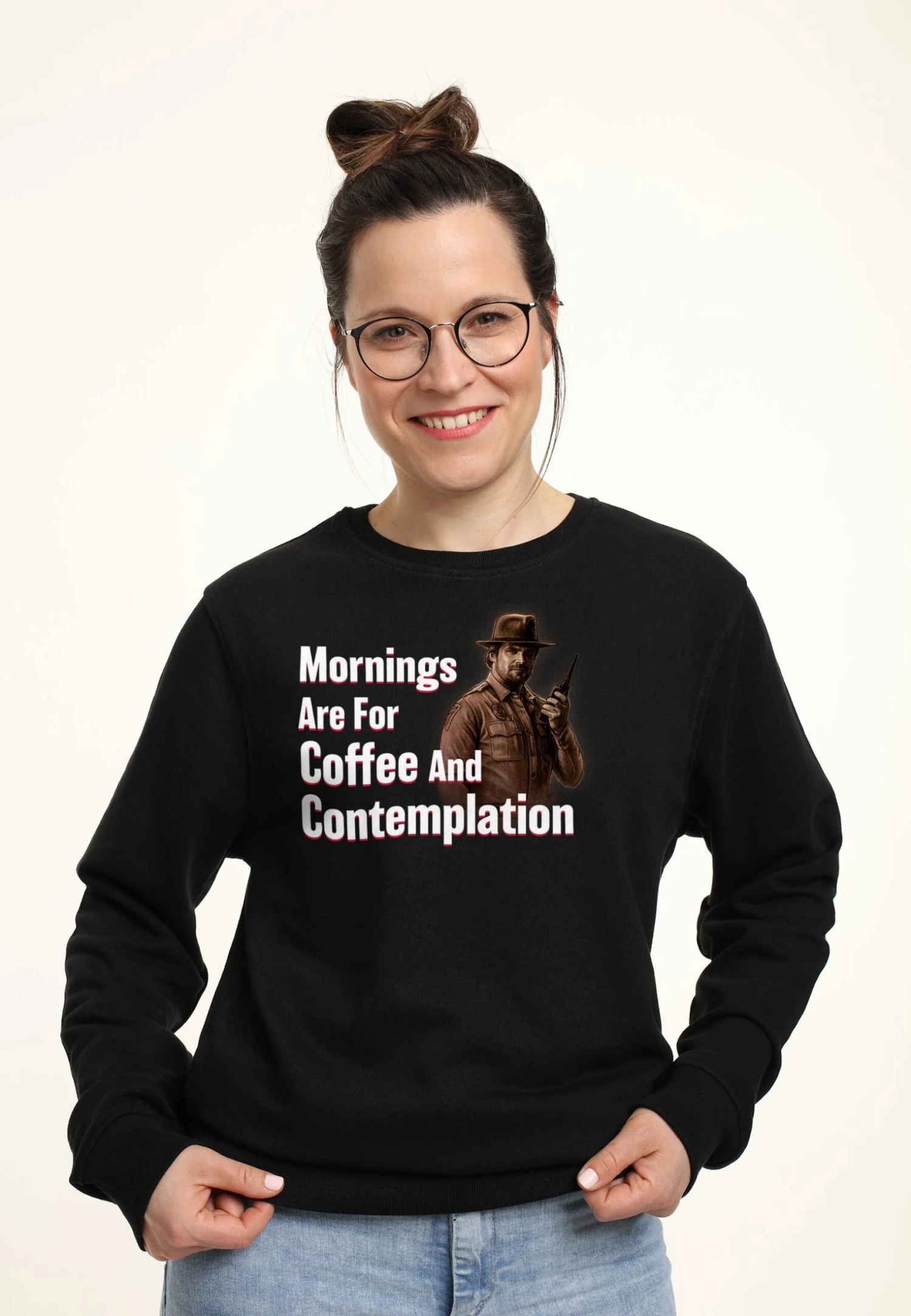 Henry Tiger Stranger Things Coffee And Contemplation - Sweater - Black