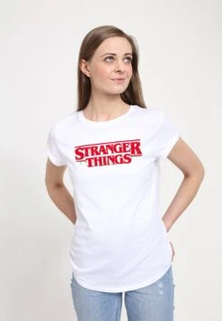 Henry Tiger Stranger Things Christmas Lights Logo - T-Shirt Print - White