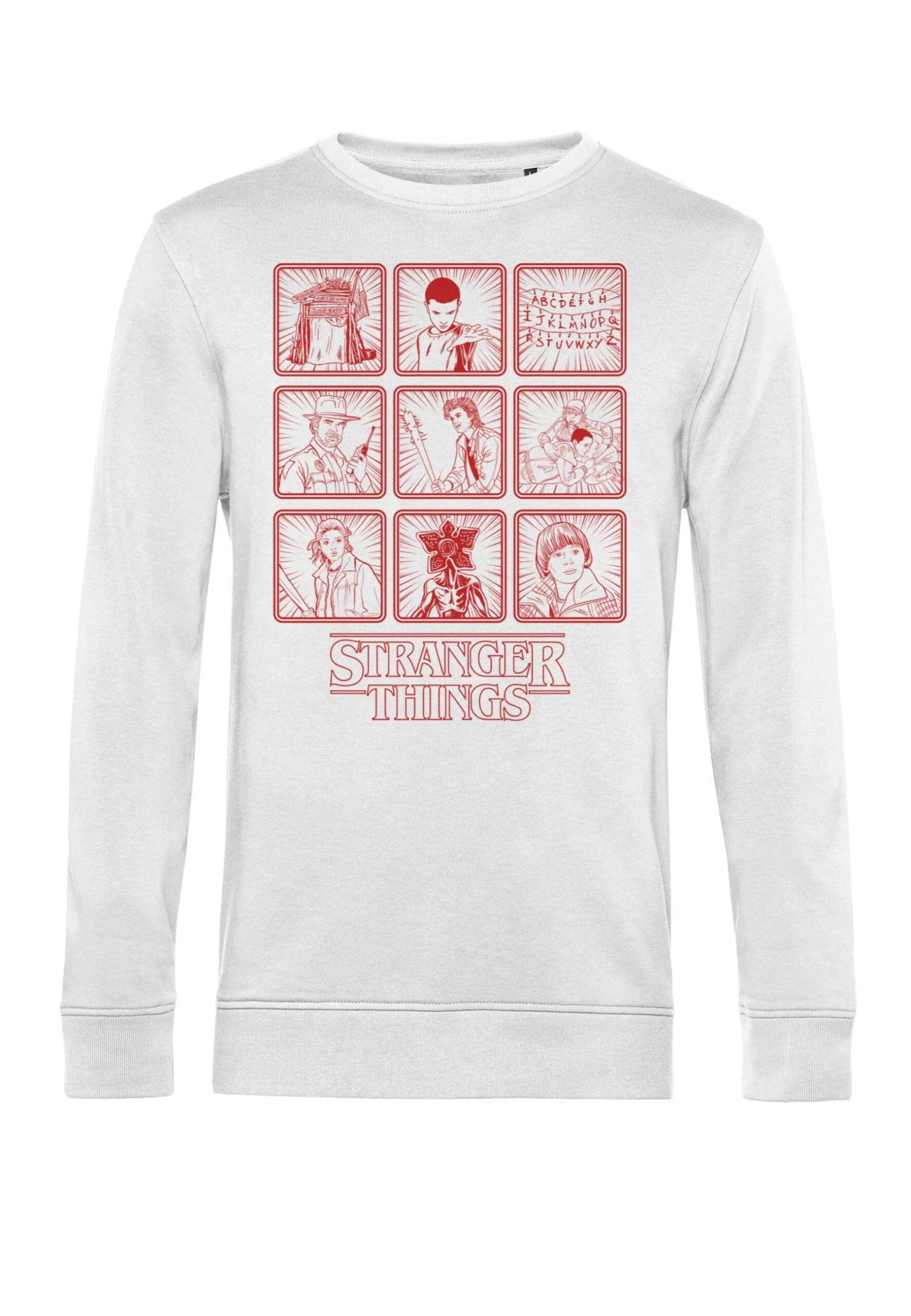 Henry Tiger Stranger Things Season One Line - Sweater - White - Afbeelding 4