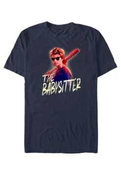 Henry Tiger Stranger Things Steve The Babysitter - T-Shirt Print - Navy Blue