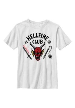 Henry Tiger Stranger Things Hellfire Club - T-Shirt Print - White