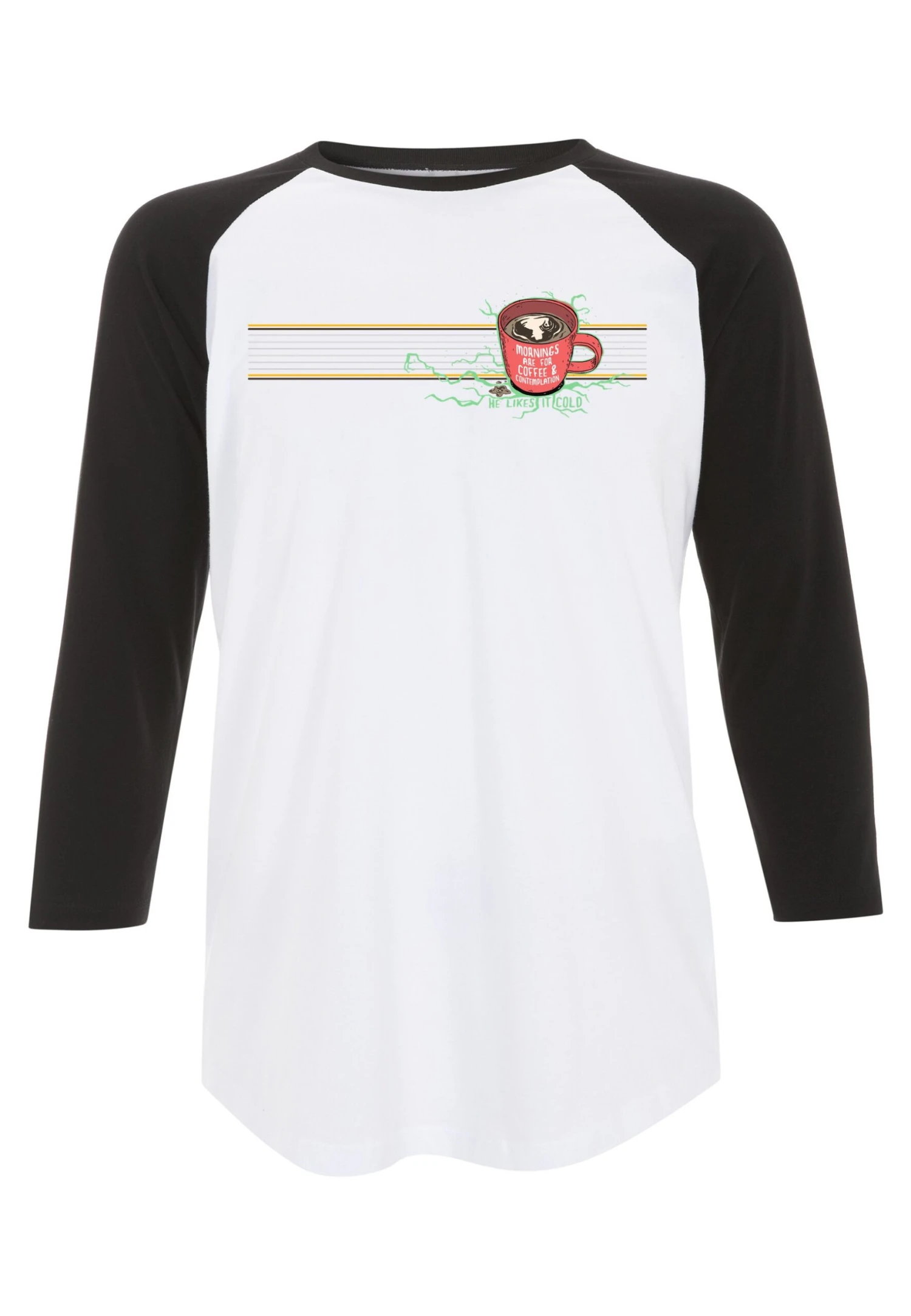 Henry Tiger Stranger Things Mornings Mug - Longsleeve - White Black - Afbeelding 5