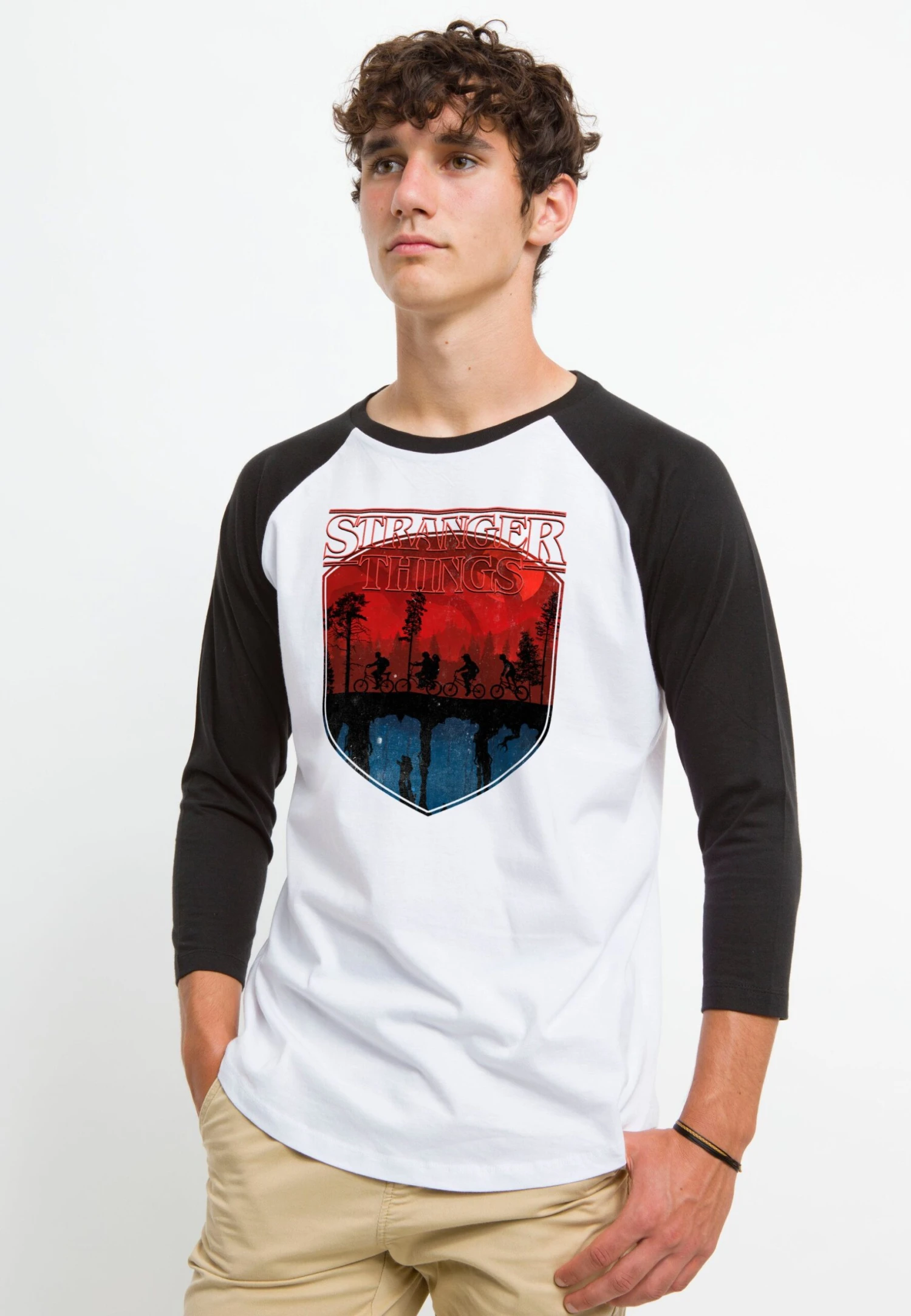 Henry Tiger Stranger Things Flay Trail - Longsleeve - White Black - Afbeelding 4