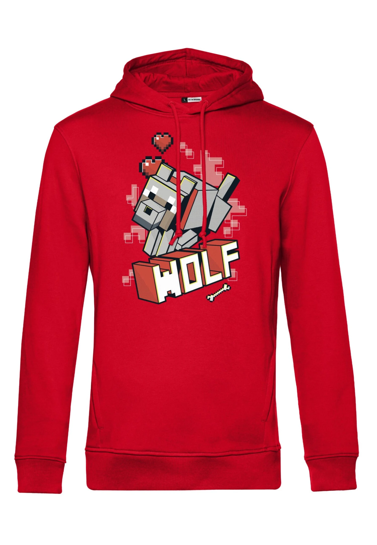 Henry Tiger Minecraft Wolf Hero - Hoodie - Red - Afbeelding 4