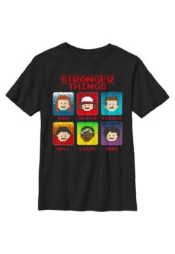 Henry Tiger Stranger Things 8 Bit Stranger - T-Shirt Print - Black